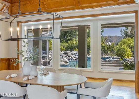 Dining room, Interior, Wood Texture Flooring
