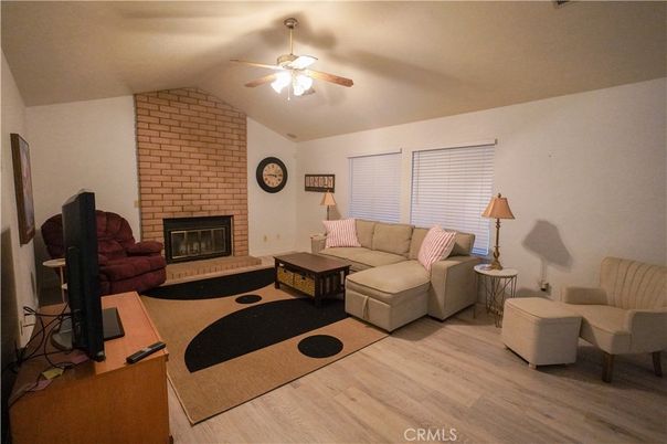 Fireplace, Interior, Living room, Stone Walls, Wood Texture Flooring