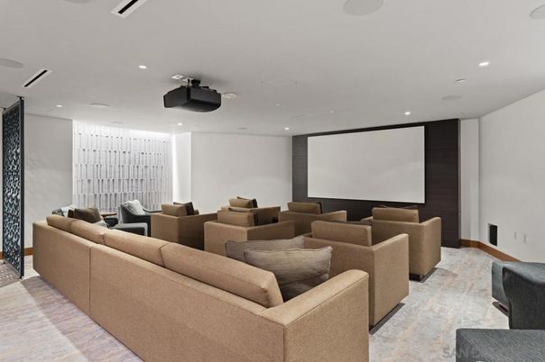 Interior, Projection Screen, Recessed Lighting, Theatre Room