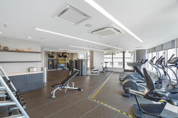 Fitness Equipment, Gym, Interior, Recessed Lighting