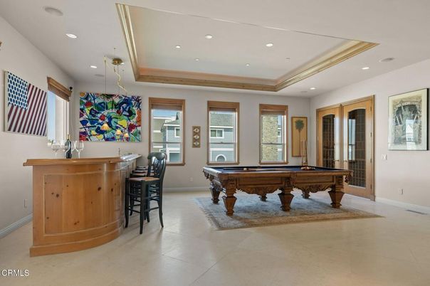 Billiard Table, Game Room, Interior, Pendant Lights, Recessed Lighting