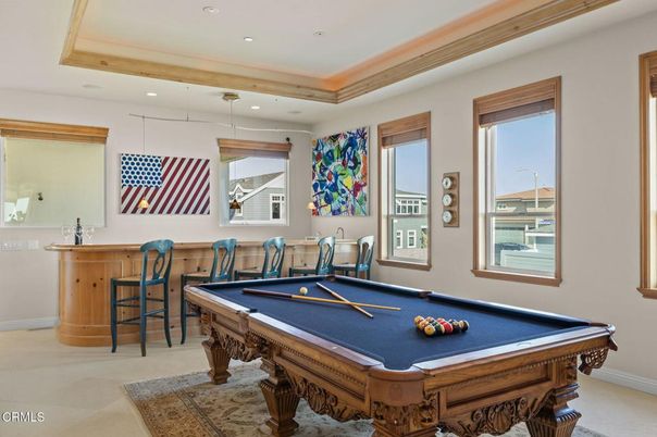 Billiard Table, Game Room, Interior, Pendant Lights, Recessed Lighting