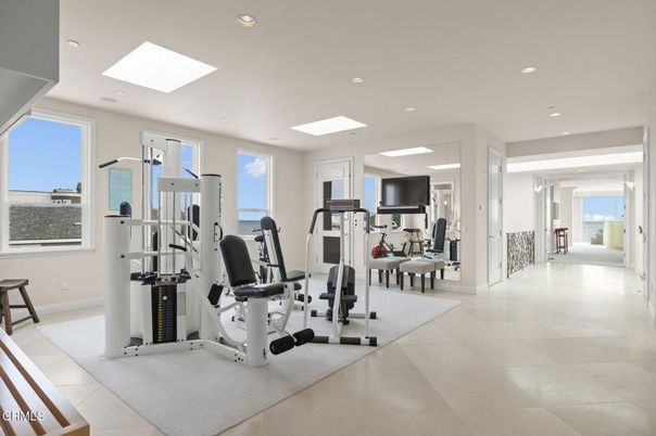 Fitness Equipment, Gym, Interior, Recessed Lighting
