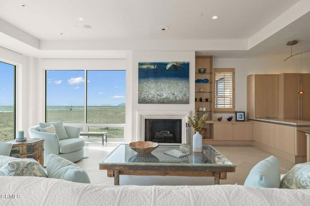 Fireplace, Interior, Living room, Recessed Lighting, Water