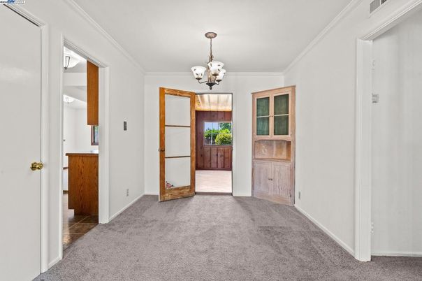 Chandelier, Empty room, Interior