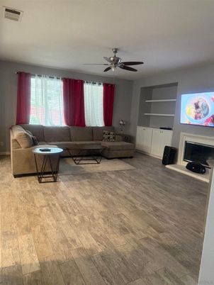 Fireplace, Interior, Living room, Wood Texture Flooring