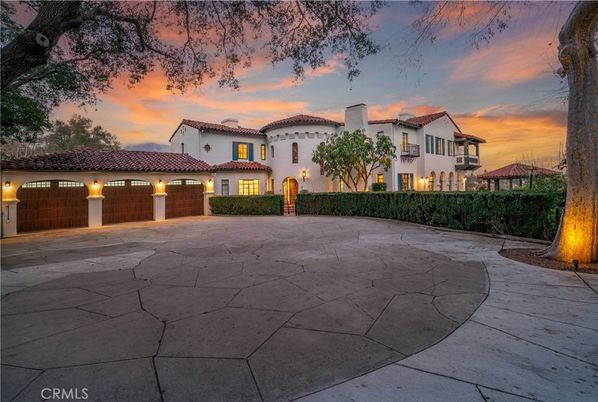Attached, Backyard, Exterior, Facade, Brick Facade, Spanish Mediterranean