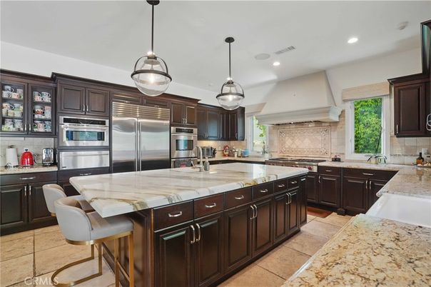 Interior, Kitchen, Pendant Lights, Recessed Lighting, Stainless Steel Appliances