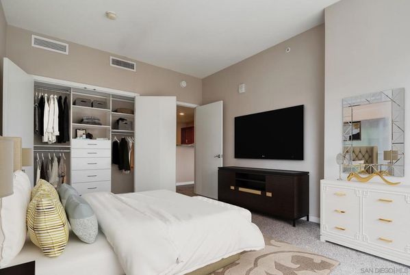 Bedroom, Interior, Recessed Lighting