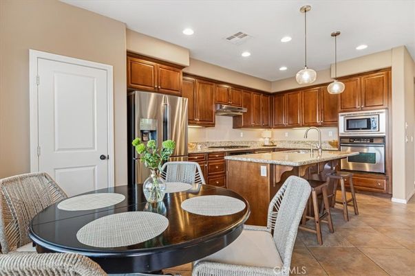 Interior, Kitchen, Pendant Lights, Recessed Lighting, Stainless Steel Appliances