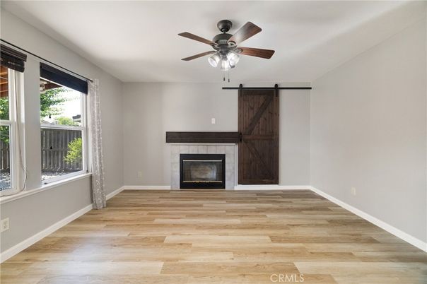 Empty room, Fireplace, Interior, Wood Texture Flooring