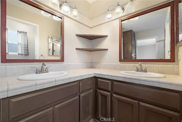 Bathroom, Dual Sink Vanities, Interior, Tile Countertops