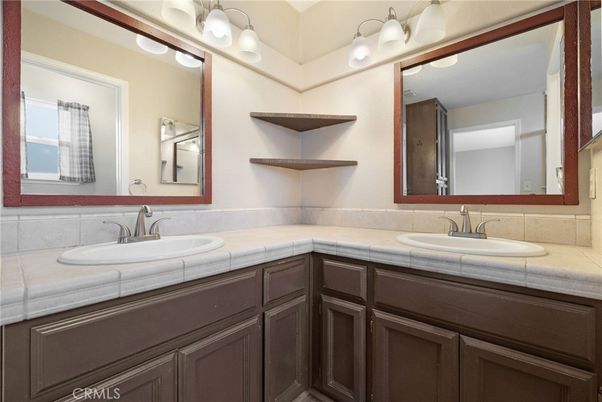 Bathroom, Dual Sink Vanities, Interior, Tile Countertops