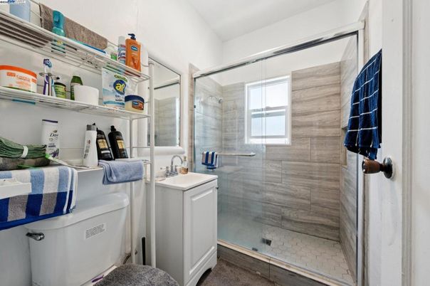 Bathroom, Glass Shower, Interior, Washer