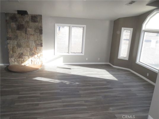 Empty room, Interior, Stone Walls, Wood Texture Flooring