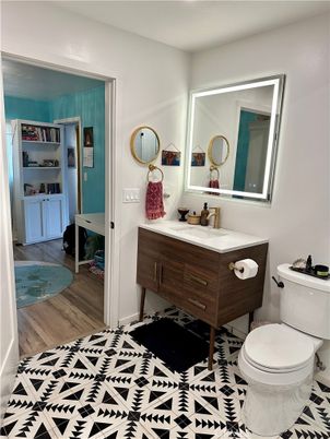 Bathroom, Interior, Wood Texture Flooring