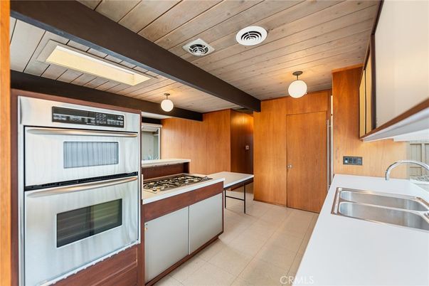 Interior, Kitchen, Stainless Steel Appliances, Wooden Ceilings, Wooden Walls