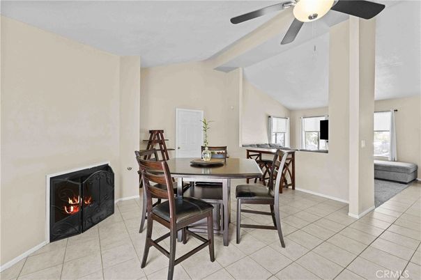 Dining room, Fireplace, Interior