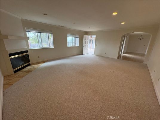 Empty room, Fireplace, Interior, Recessed Lighting