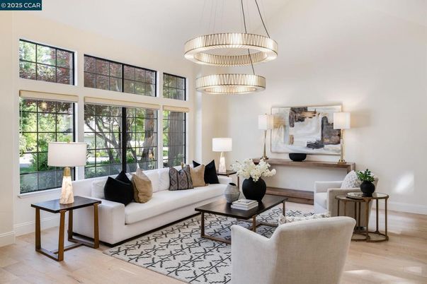 Interior, Living room, Pendant Lights, Wood Texture Flooring