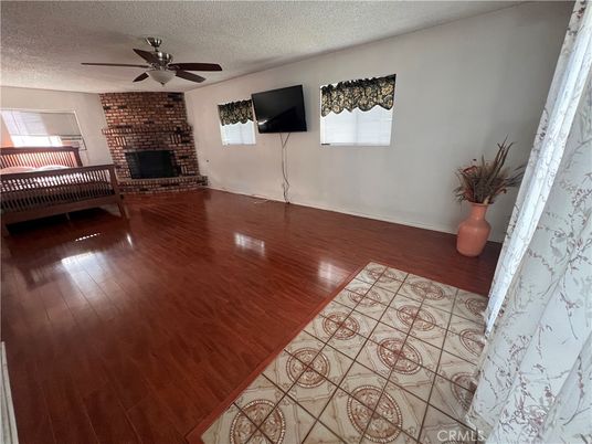 Empty room, Fireplace, Interior, Wood Texture Flooring