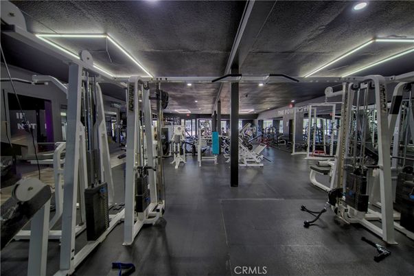 Fitness Equipment, Gym, Interior, Recessed Lighting