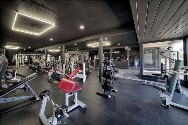 Fitness Equipment, Gym, Interior, Recessed Lighting