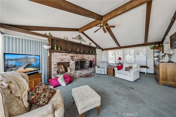 Fireplace, Interior, Living room, Wooden Beams