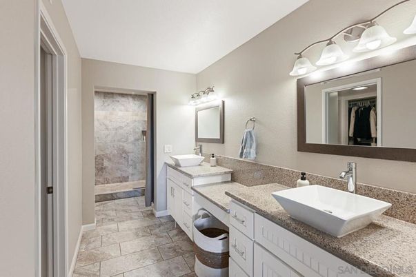 Bathroom, Dual Sink Vanities, Glass Shower, Interior