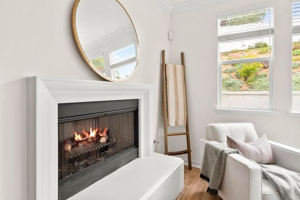 Fireplace, Interior, Wood Texture Flooring
