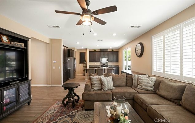 Interior, Kitchen, Living room, Recessed Lighting, Stainless Steel Appliances, Wood Texture Flooring