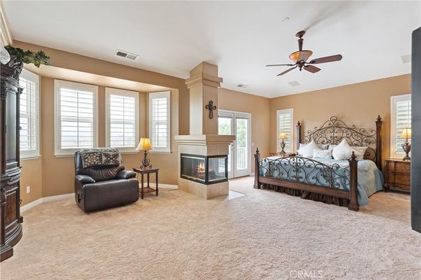 Bedroom, Fireplace, Interior