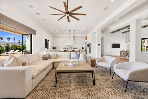 Interior, Kitchen, Living room, Pendant Lights, Recessed Lighting, Stainless Steel Appliances, Wood Texture Flooring