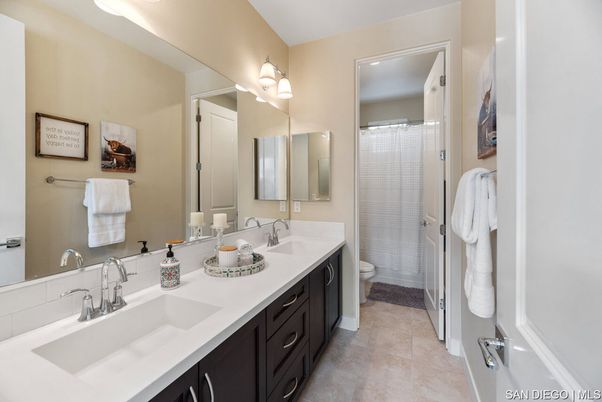 Bathroom, Dual Sink Vanities, Glass Shower, Interior
