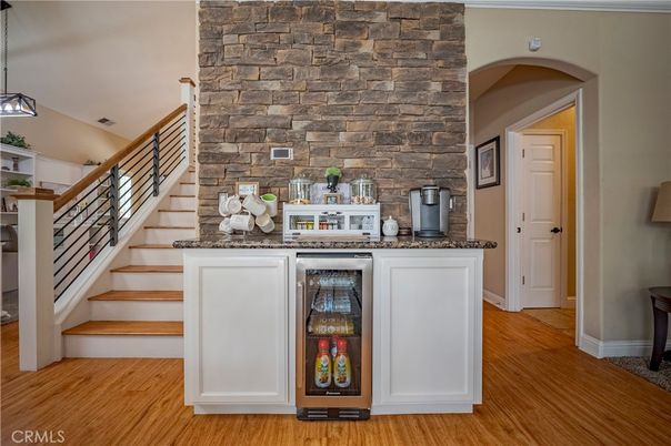 Interior, Stone Walls, Wood Texture Flooring