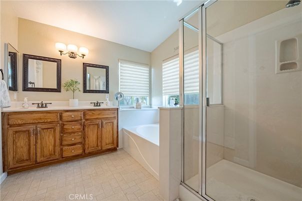 Bathroom, Dual Sink Vanities, Glass Shower, Interior
