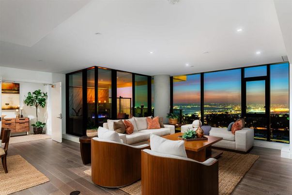 Interior, Living room, Recessed Lighting, Water, Wood Texture Flooring