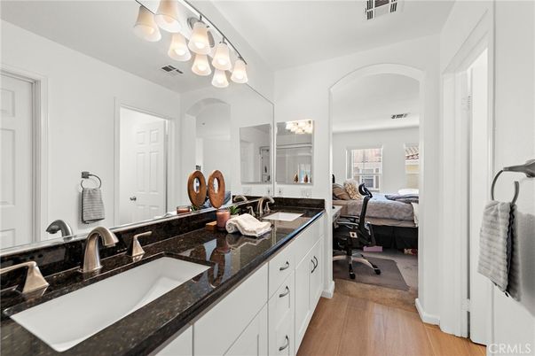 Bathroom, Dual Sink Vanities, Interior, Wood Texture Flooring