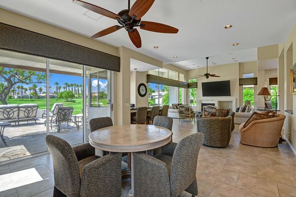 Dining room, Fireplace, Interior, Living room, Recessed Lighting