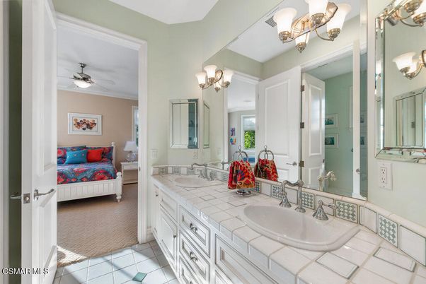 Bathroom, Bedroom, Dual Sink Vanities, Interior, Tile Countertops