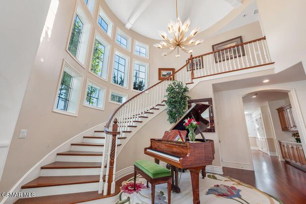 Chandelier, Interior, Pendant Lights, Piano, Wood Texture Flooring