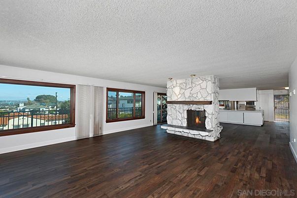 Empty room, Fireplace, Interior, Wood Texture Flooring