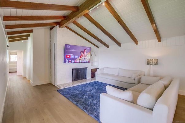 Fireplace, Interior, Living room, Wooden Beams, Wood Texture Flooring