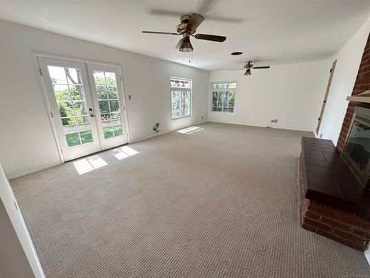 Empty room, Fireplace, Interior
