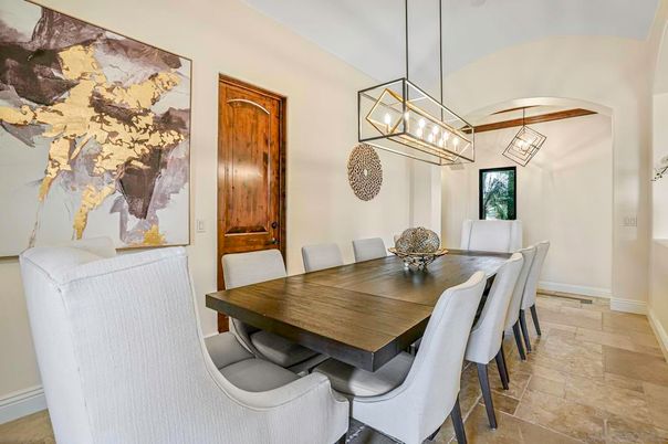 Dining room, Interior, Pendant Lights