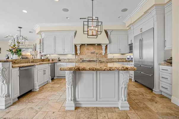 Interior, Kitchen, Pendant Lights, Recessed Lighting, Stainless Steel Appliances