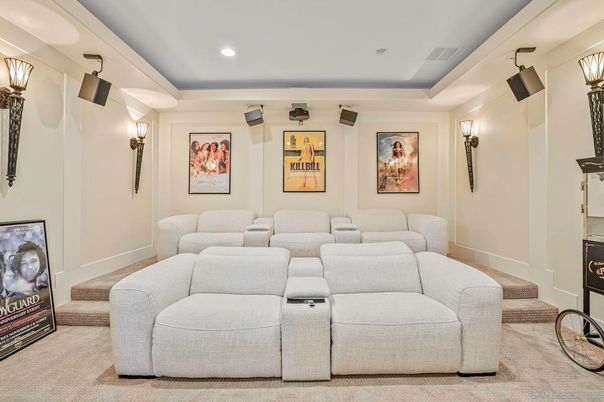 Home Theatre Room, Interior, Recessed Lighting, Theatre Room