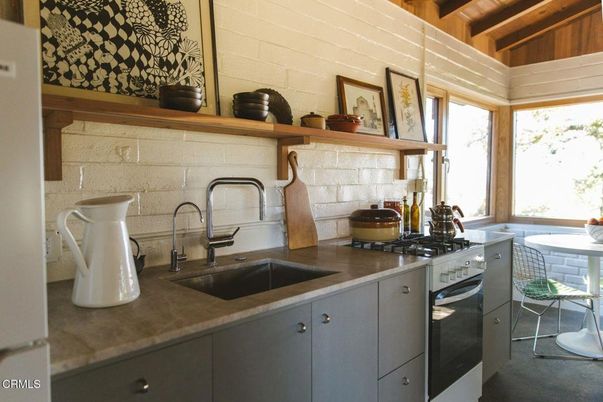 Interior, Kitchen, Stone Walls, Wooden Beams