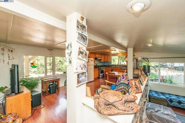 Interior, Kitchen, Living room, Wood Texture Flooring