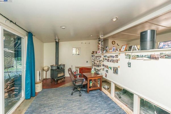 Fireplace, Home Office, Interior, Recessed Lighting